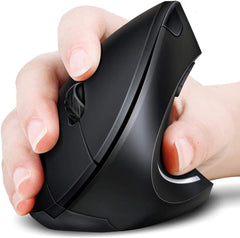 Mouse ergonómico vertical inalámbrico optico de pila