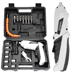 Kit herramientas destornillador y perforador eléctrico recargable + accesorios