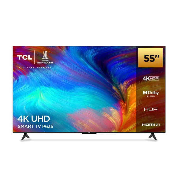 TELEVISOR TCL 55" Pulgadas 139 cm 55P635 4K-UHD LED Plano Smart Google TV