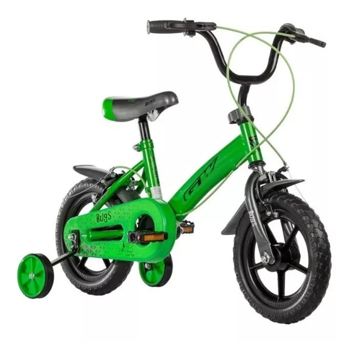 Bicicleta Gw Bugs Con Auxiliares Rin 12 Niñas Niños