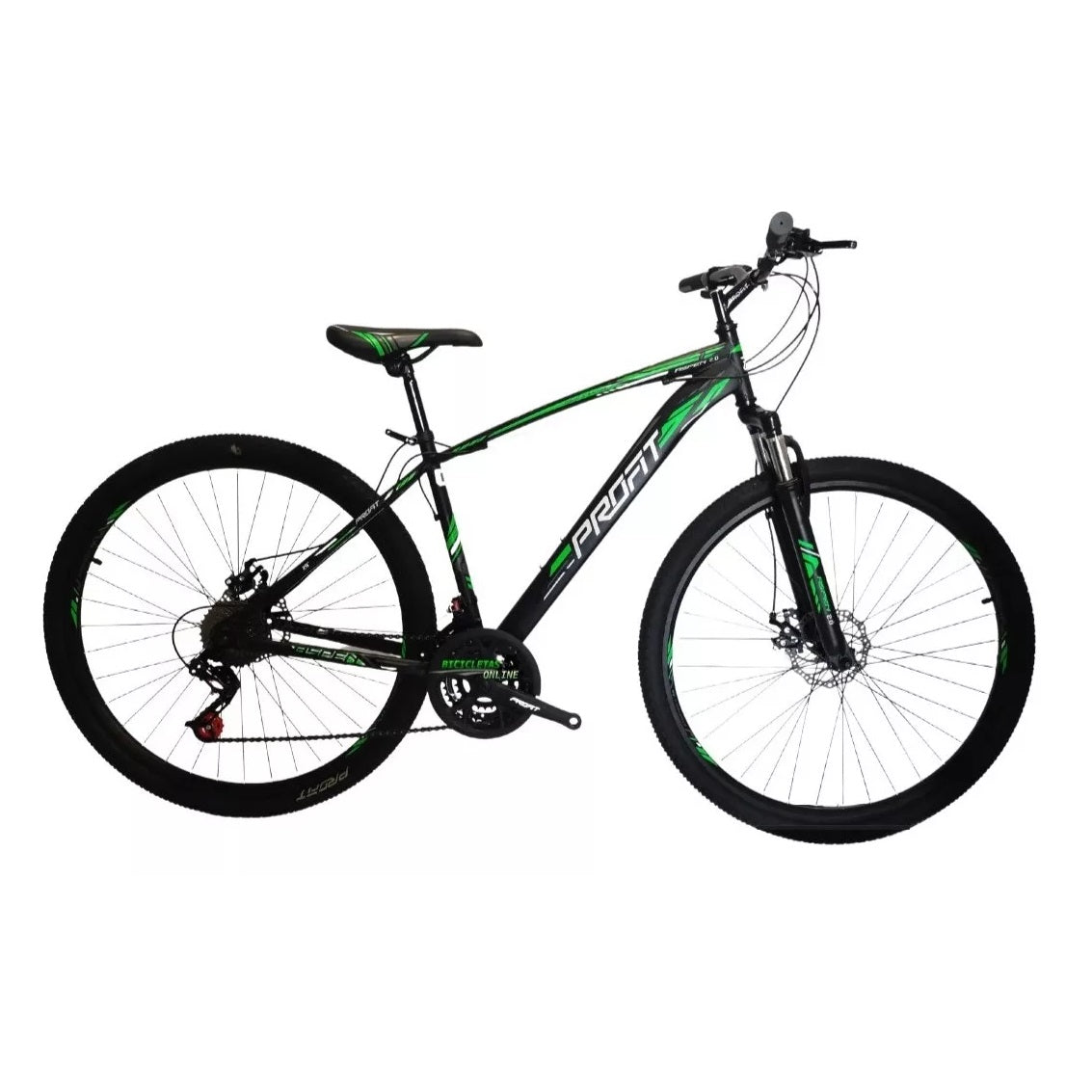 Bicicleta Profit Aspen 8 Velocidades Rin 29 Color Negro/verde Tamaño Del Marco M