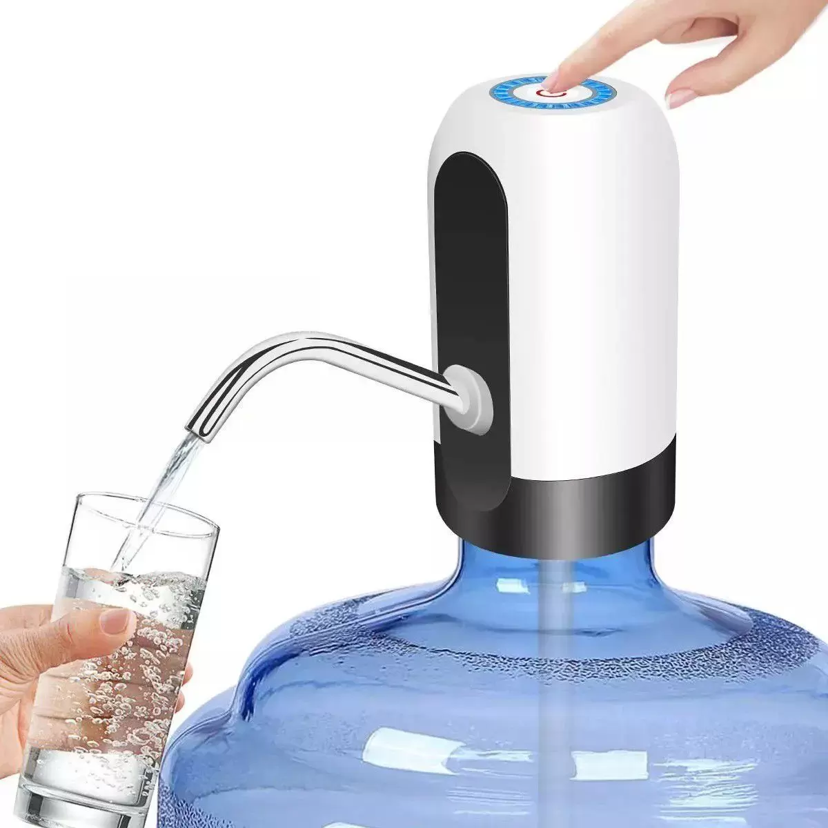 Dispensador de agua embotellada eléctrico recargable