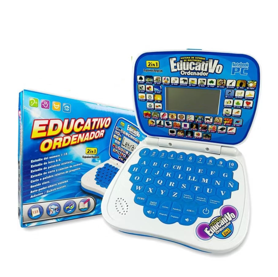 Computador Didáctico Mini Laptop Educativo Inglés y Español