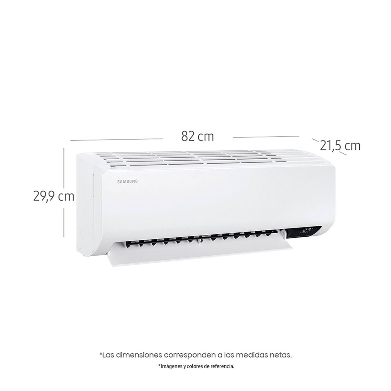 Aire acondicionado SAMSUNG 9.000 Btu Tipo Split Inverter 220V blanco AR09CVFZAWK/CB