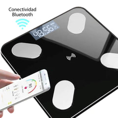 BASCULA DE PESO CORPORAL DIGITAL BLUETOOTH CON PANTALLA LED 2626