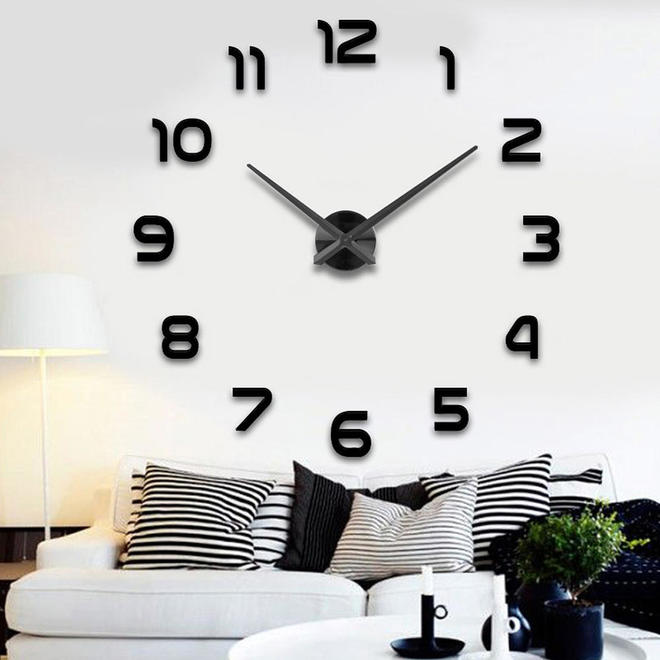 Reloj de pared decorativo para la casa o la oficina 3D adhesivo