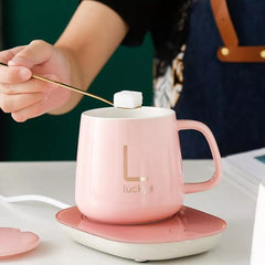Mug con base calentadora eléctrica para bebdidas y teteros