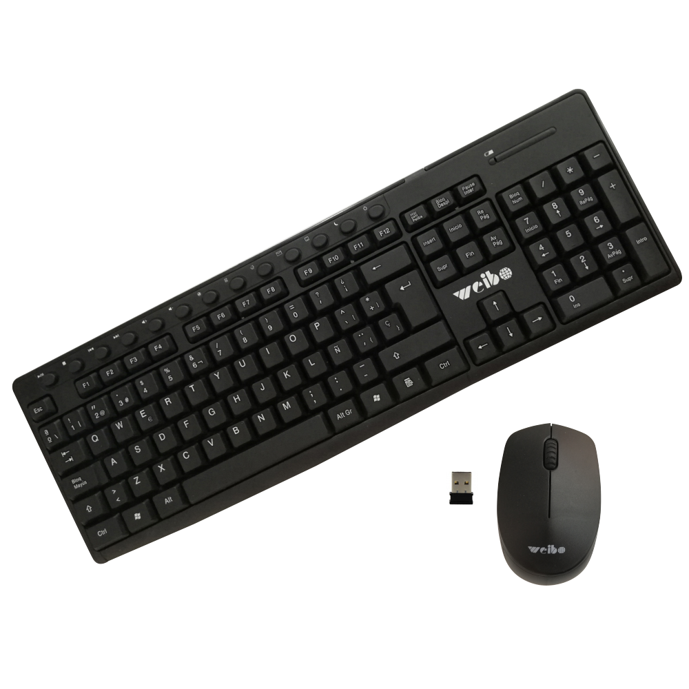 Combo teclado y mouse numérico inalámbrico Weibo