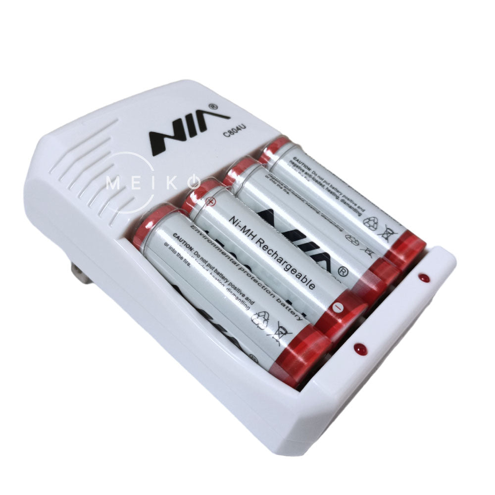 Kit de pilas y cargador AA de 1500mAh NIA