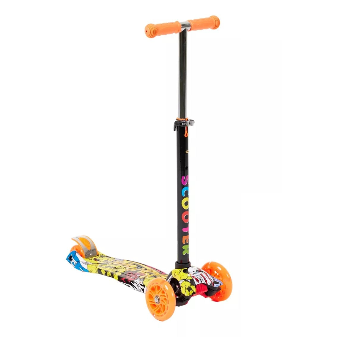 Patineta monopatín MG8B con Luces LED, Ajustable y Plegable para Niños y Niñas