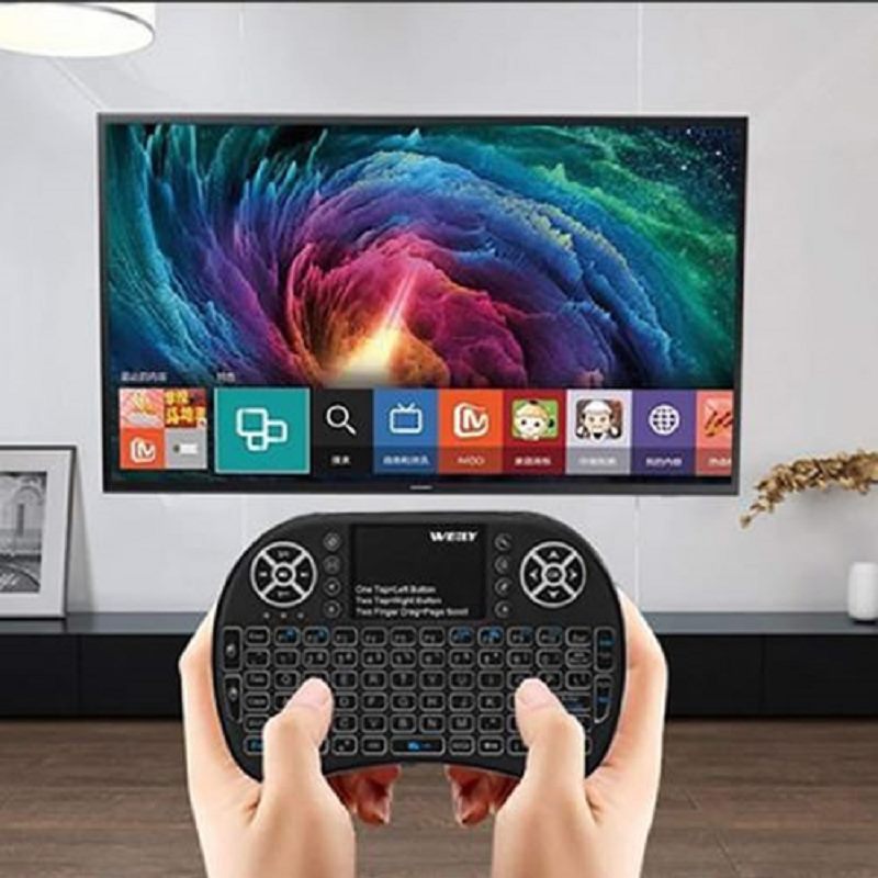 Mini teclado control para TV inalámbrico recargable