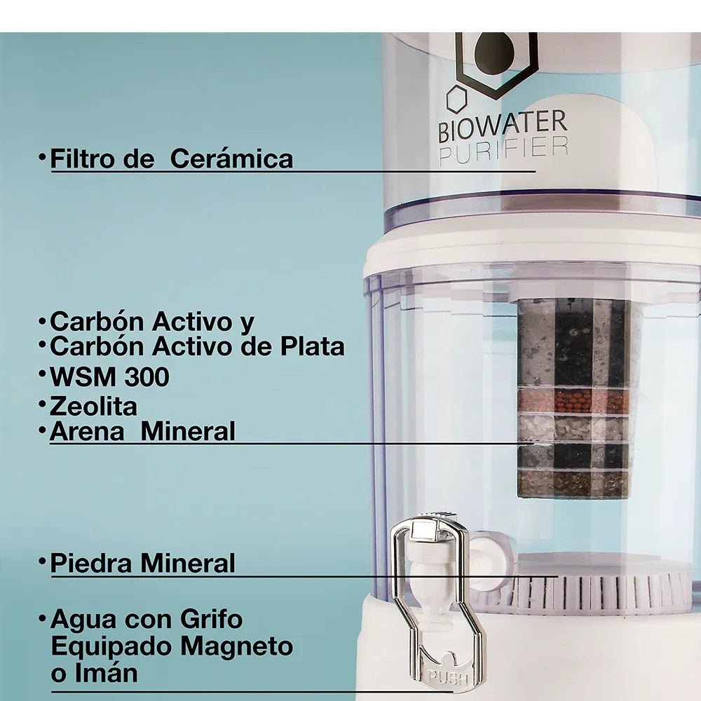 Repuesto de disco Piedras Minerales para Filtro purificador de agua 14L