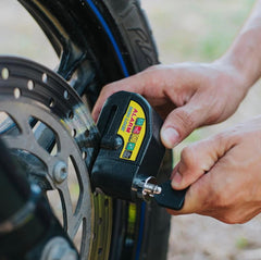 Candado de seguridad con alarma para freno disco de moto