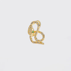 Dije Oro laminado 18K Snake con circones Ref 23173