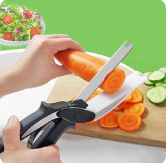 Tijeras De Cocina Y Cuchillo 2 En 1 Multifuncional