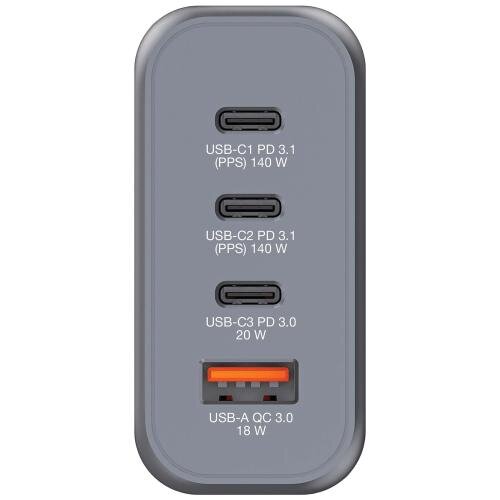 Cargador de pared GaN de 140 W de 4 puertos