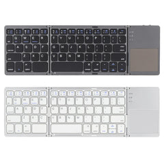 Teclado touch pad inalámbrico bluetooth plegable y recargable