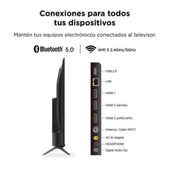 TELEVISOR TCL 55" Pulgadas 139 cm 55P635 4K-UHD LED Plano Smart Google TV