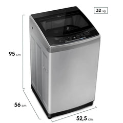 Lavadora ELECTROLUX Carga Superior 9.5 Kilos EWIW95F6USVG Gris