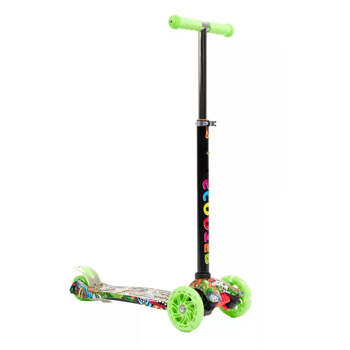 Patineta monopatín MG8B con Luces LED, Ajustable y Plegable para Niños y Niñas