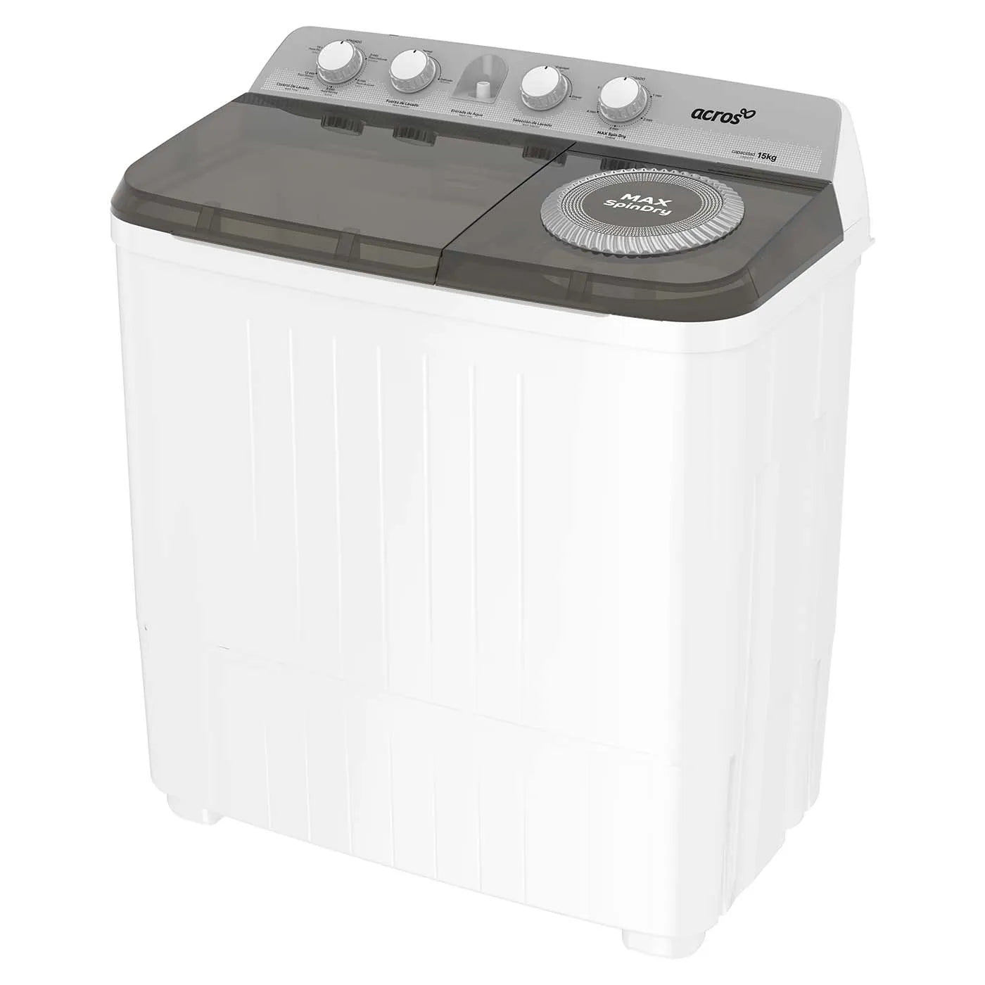 Lavadora ACROS Semiautomática 15 KG ALD1545JE Blanco 33 Lb