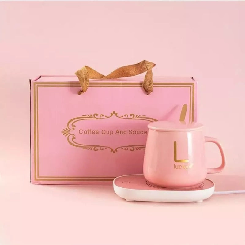 Mug con base calentadora eléctrica para bebdidas y teteros