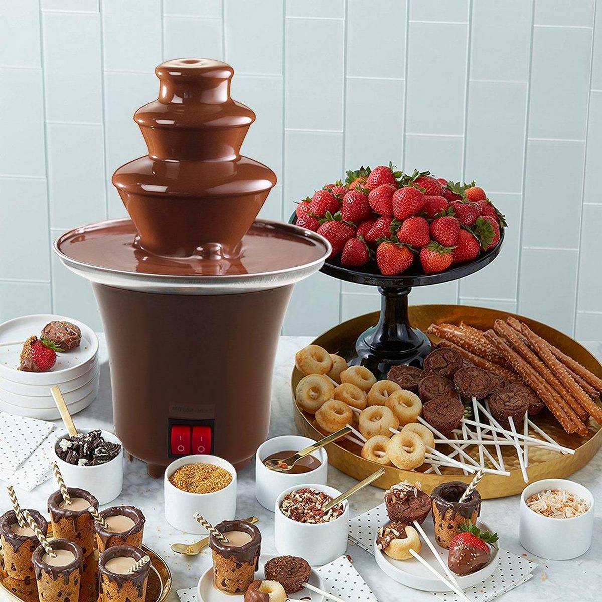 Fuente de chocolate fondue