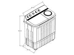 Lavadora ACROS Semiautomática 15 KG ALD1545JE Blanco 33 Lb