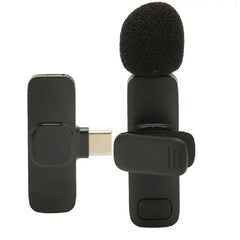 Micrófono inalámbrico recargable para celular Tablet cámara tipo c F2