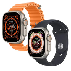 Set por 2 smartwatch ultra i60 + 6 pulsos + 1 audífonos set combo 12 en 1