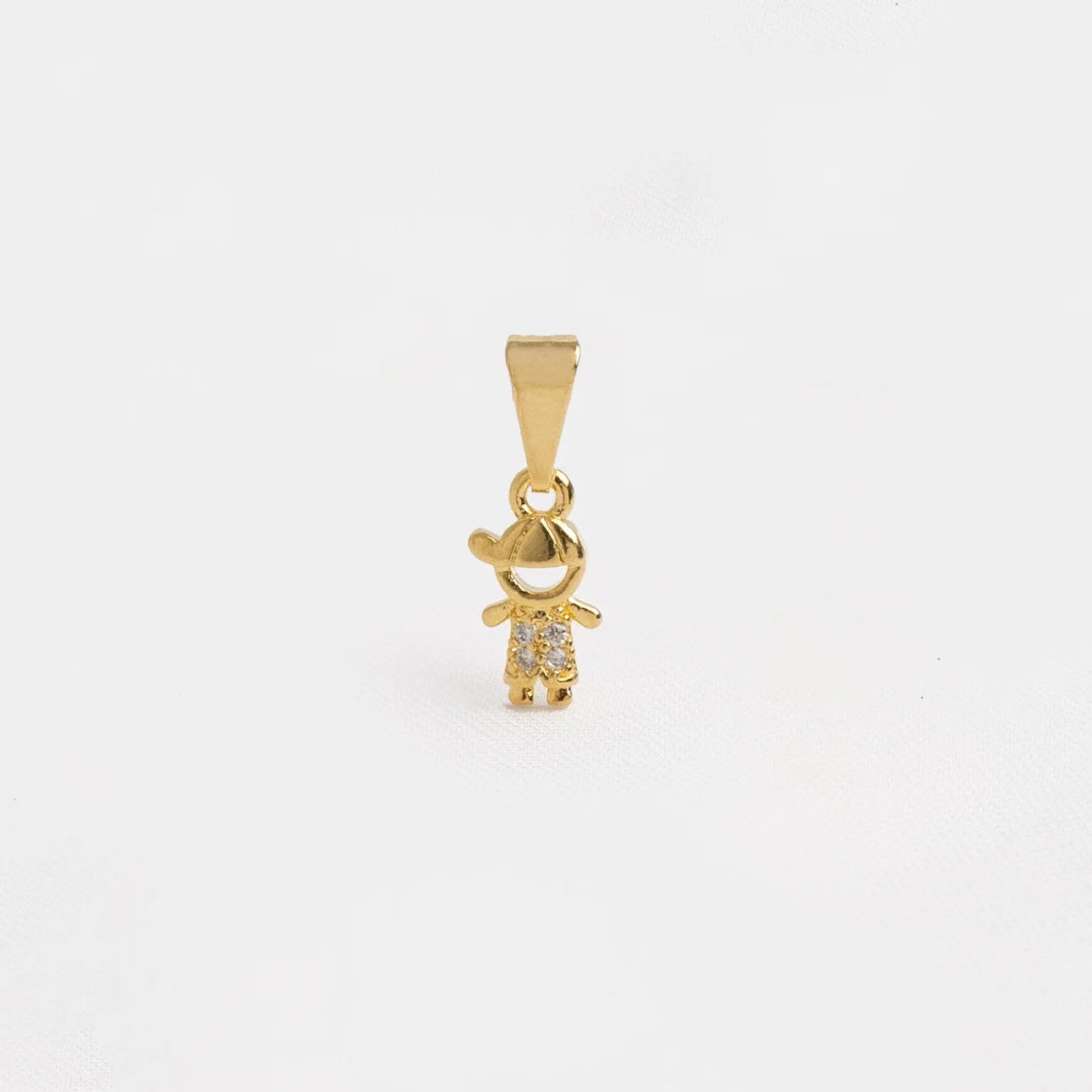 Dije oro laminado 18K little girl o boy con circonias 23251 - 23252