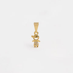 Dije oro laminado 18K little girl o boy con circonias 23251 - 23252