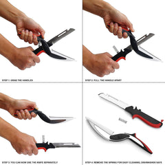 Tijeras De Cocina Y Cuchillo 2 En 1 Multifuncional