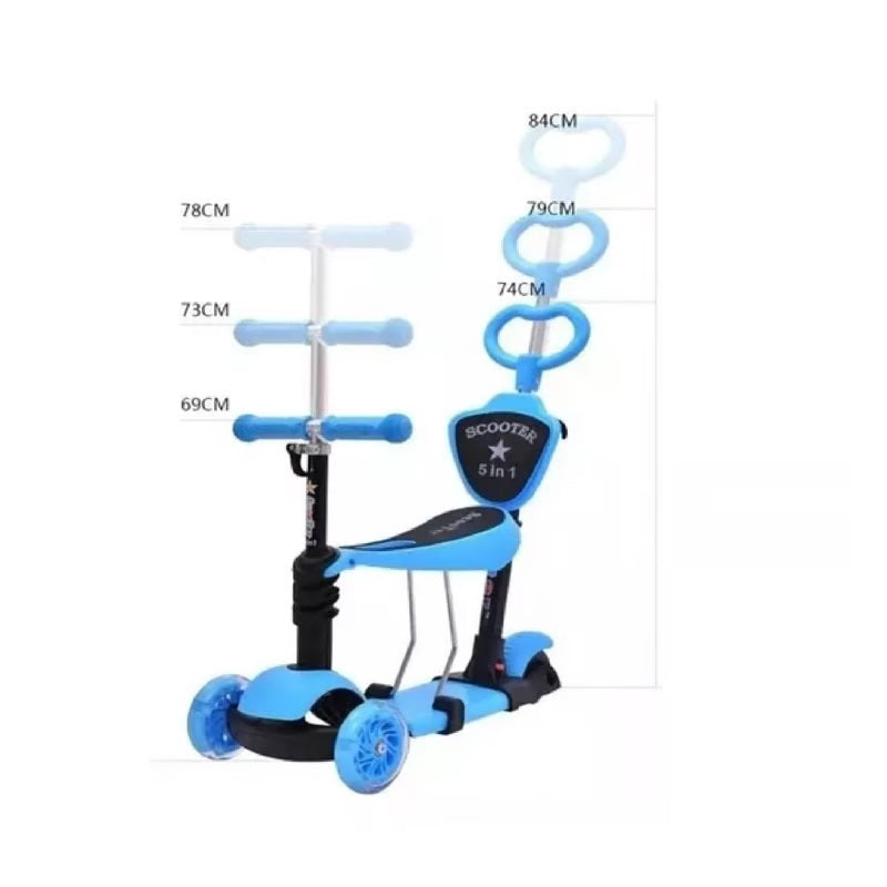 Patineta Scooter para niños 5 en 1 MG5 Mariquita andador y monopatín