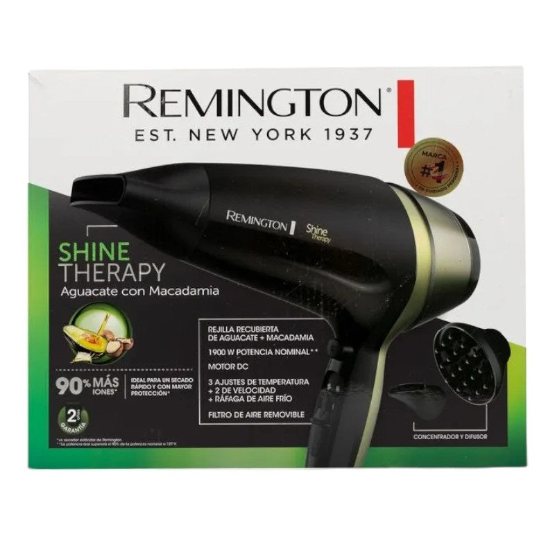 Secador de pelo Remington de aguacate Shine Therapy D13A Negro