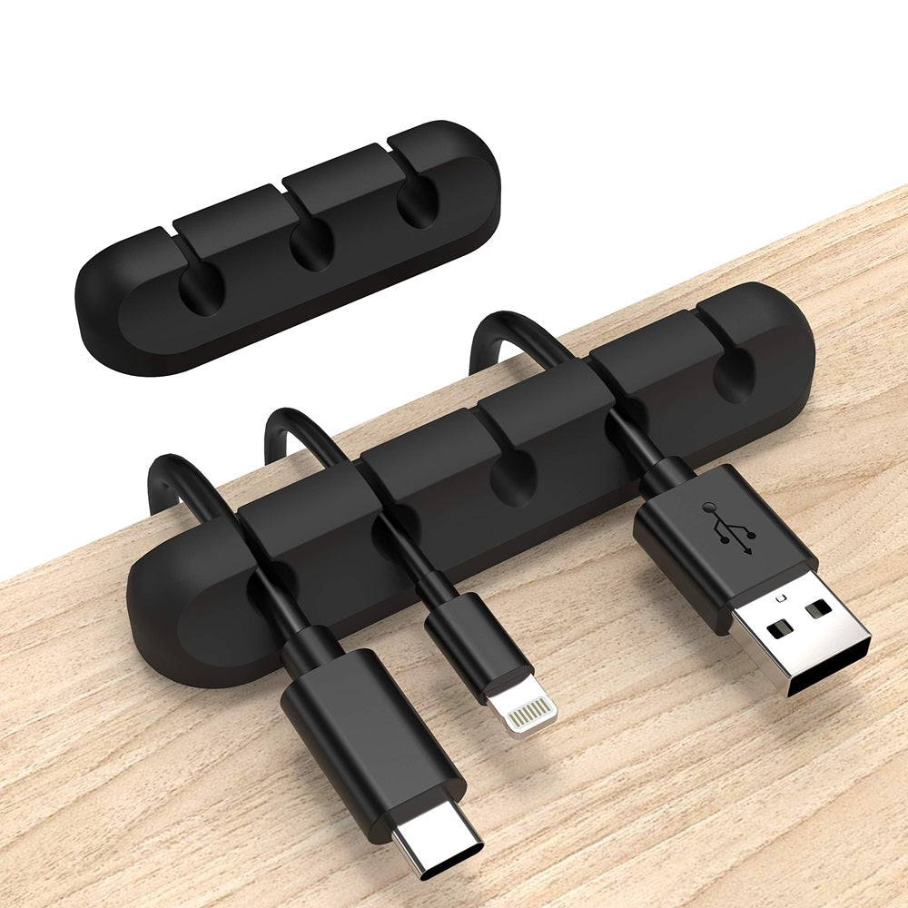 Clip organizador de  5 cables adhesivo