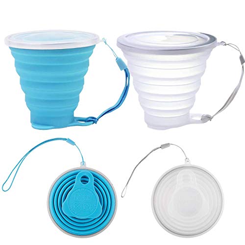 Vaso de silicona plegable con tapa ultra delgado