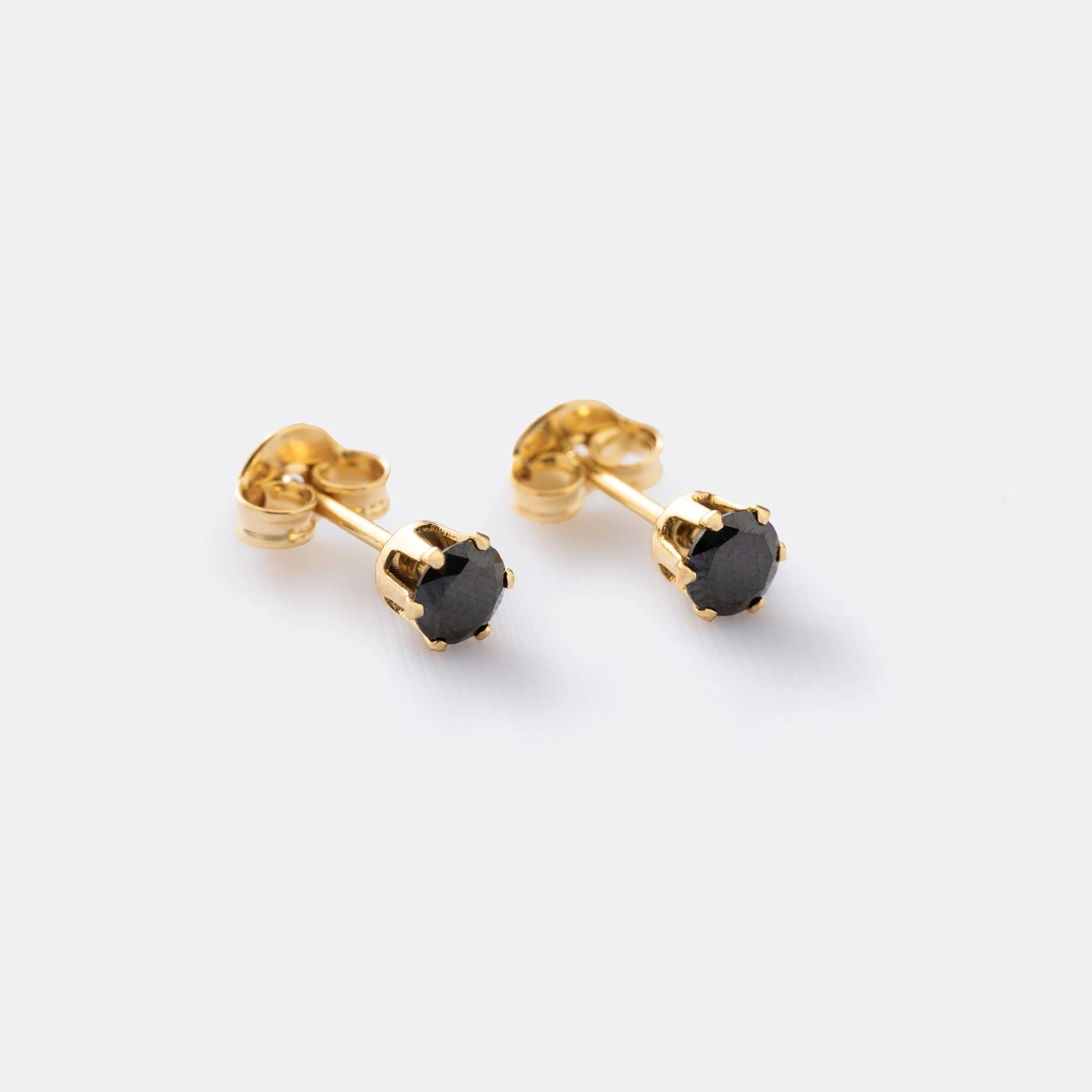 Aretes topos oro laminado 18K circon rendondo  4mm Ref 33022