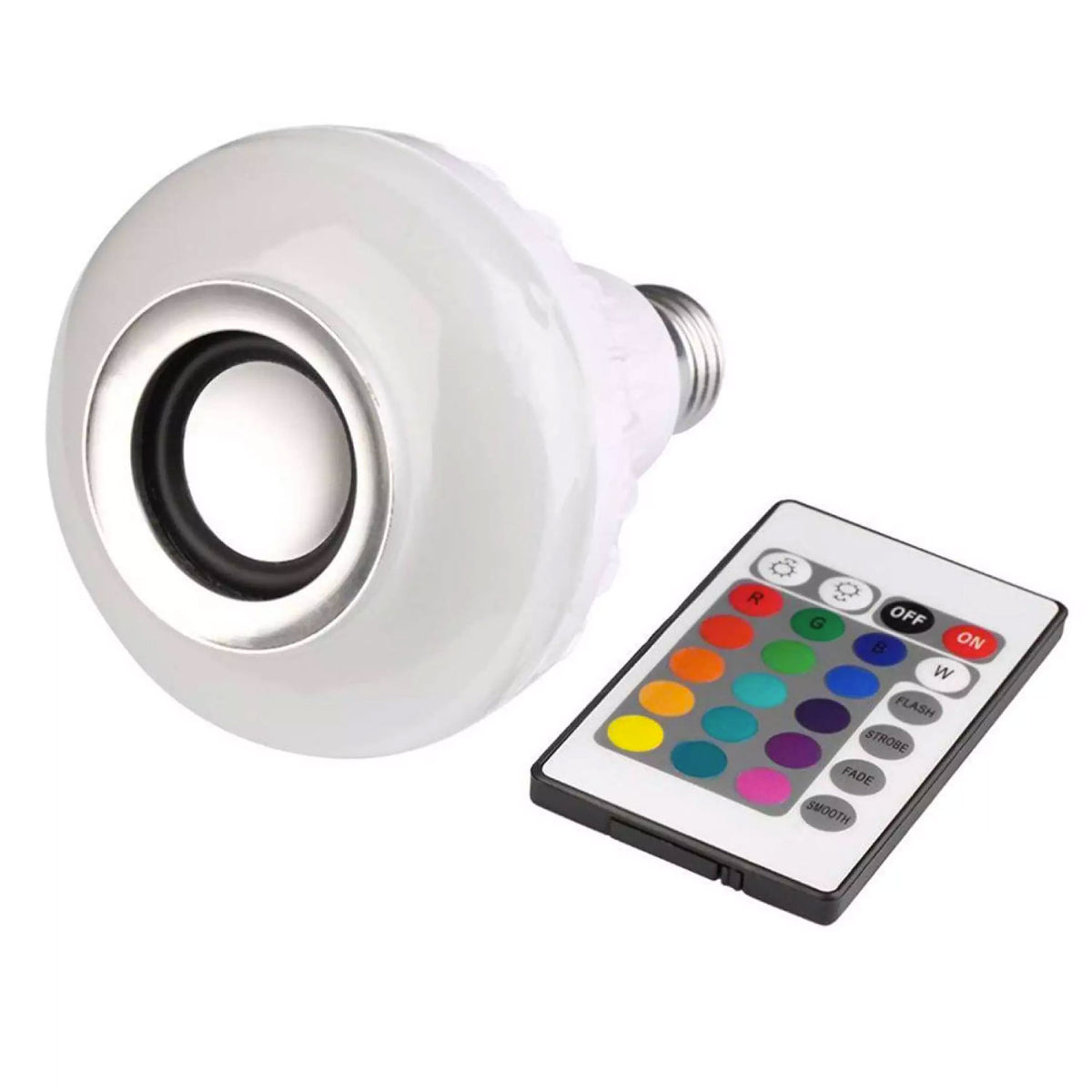 Bombillo parlante bluetooth luces multicolor con control