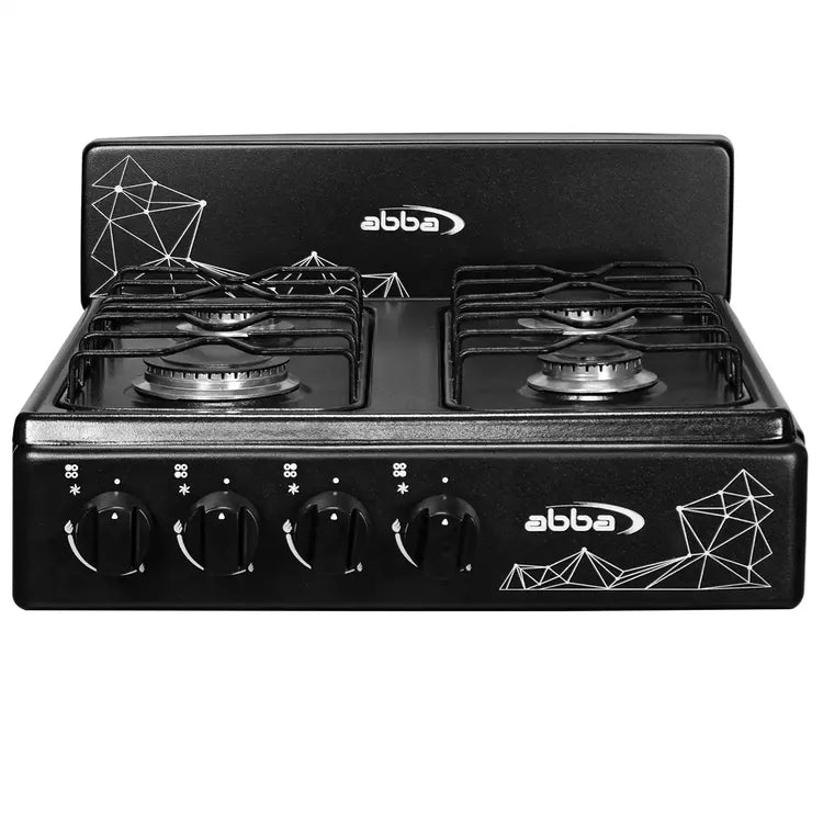 Estufa de mesa ABBA 4 puestos Gas Propano ST 20E N Negro