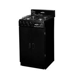Estufa de Piso ABBA 4 Puestos con Gabinete Gas Natural AT 20GEN N Negro