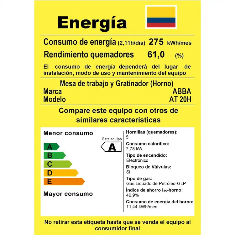 Estufa de Piso ABBA 4 Puestos con Horno Gas Propano EE AT 20HE E N Negro