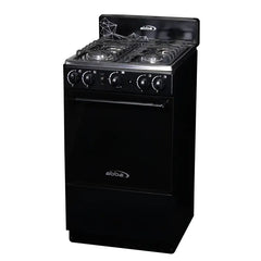 Estufa de Piso ABBA 4 Puestos con Horno Gas Propano EE, Gratinador AT 20HI GT N Negro
