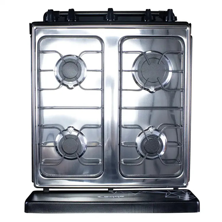 Estufa de Piso ABBA 4 Puestos con Horno Gas Propano EE, Gratinador AT 20HI GT N Negro