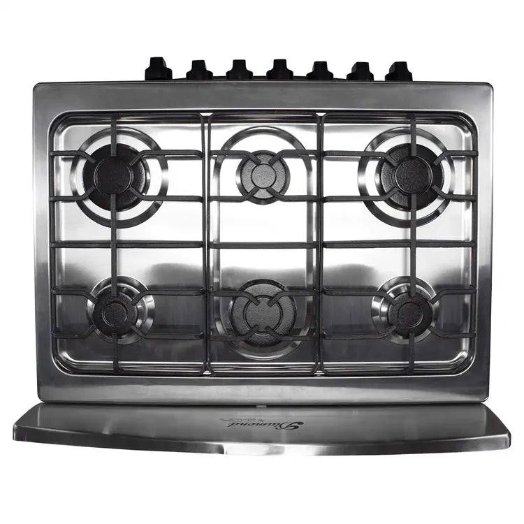 Estufa de Piso ABBA Diamante 6 Puestos con Horno Gas Propano EA, Gratinador,Termostato RT 30HED GT N Negro