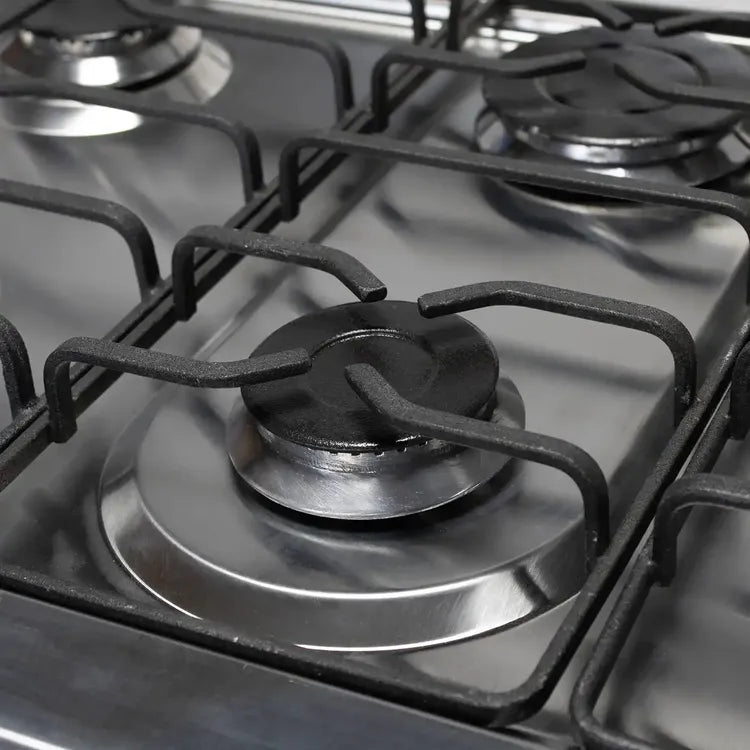 Estufa de Piso ABBA Diamante 6 Puestos con Horno Gas Natural EA, Gratinador, Termostato RT 30HEDN GT N Negro