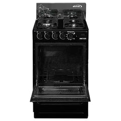 Estufa de Piso ABBA 4 Puestos con Horno Gas Propano EA con Gratinador y Termostato AT 20HV GT N Negro