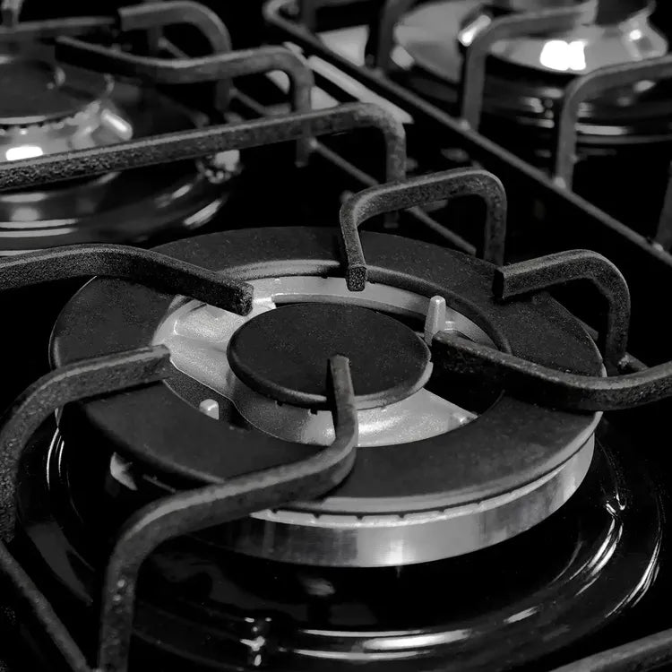 Estufa de Piso ABBA 4 Puestos con Horno Gas Propano EA con Gratinador y Termostato AT 20HV GT N Negro