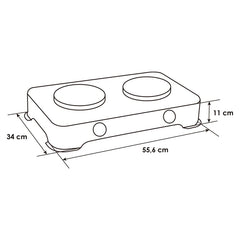 Cocineta ABBA 2 puestos eléctrica SE200-1 Gris moteado