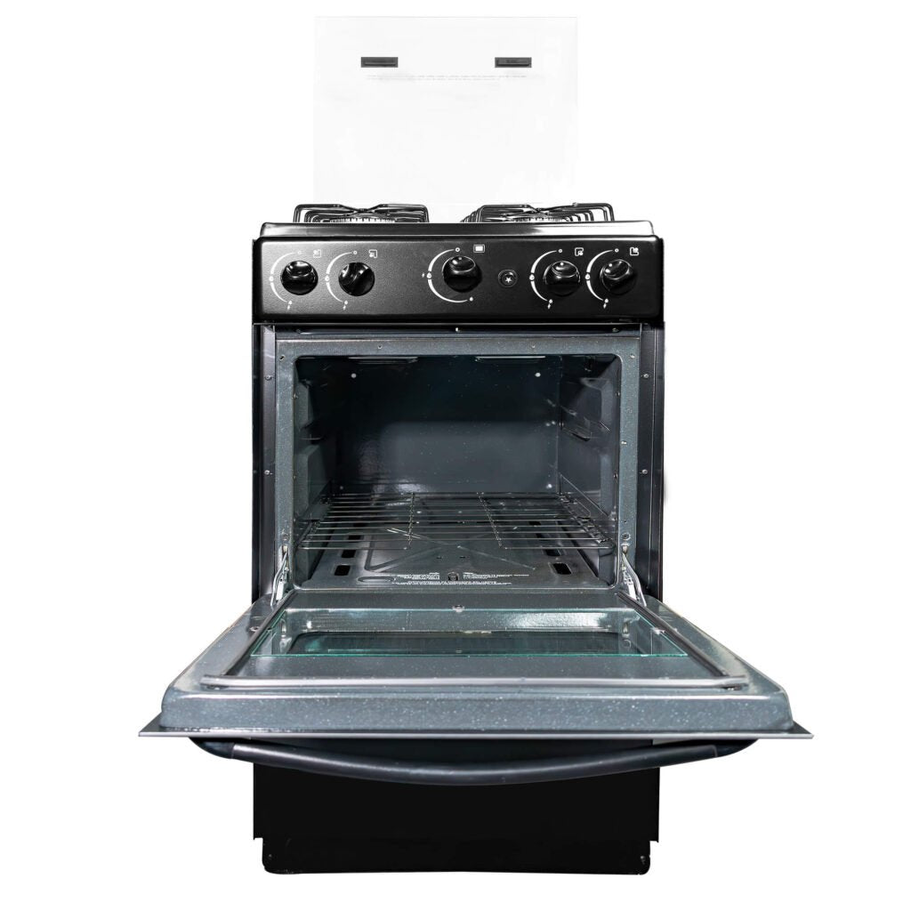 Estufa de Piso ABBA 4 Puestos Con Horno Gas Natural AT101-6 Negro